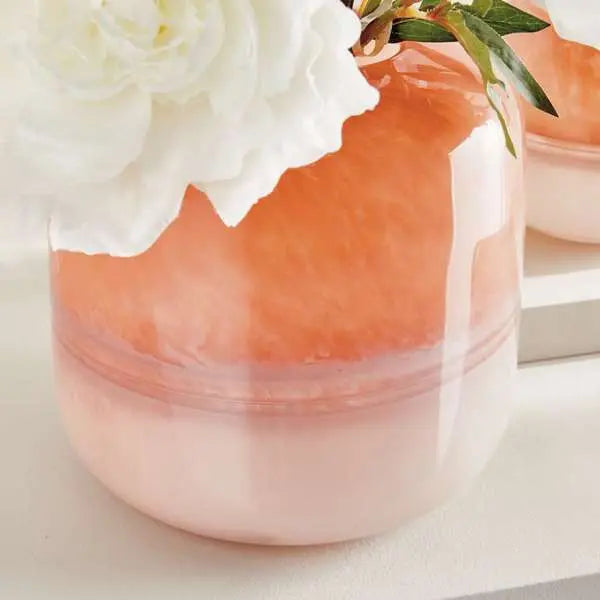 Melora Vase - Small or Large Melon Ombre Mouth-Blown Glass - Villa Decor & Design
