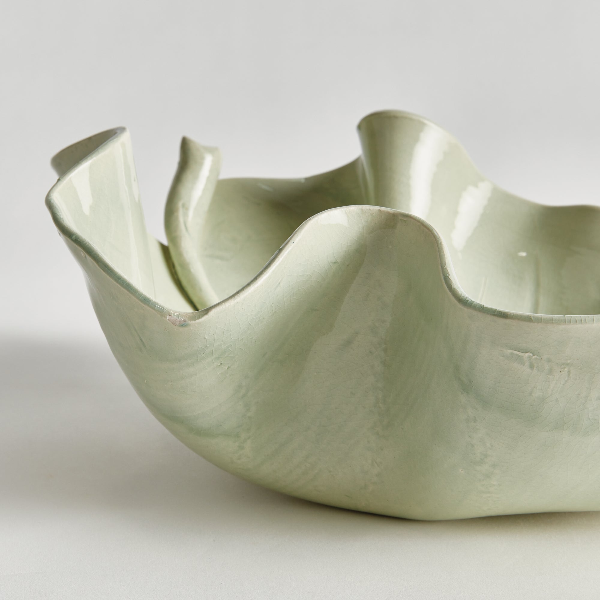 MORICENTO LEAF SCULPTURE LARGE - CELADON