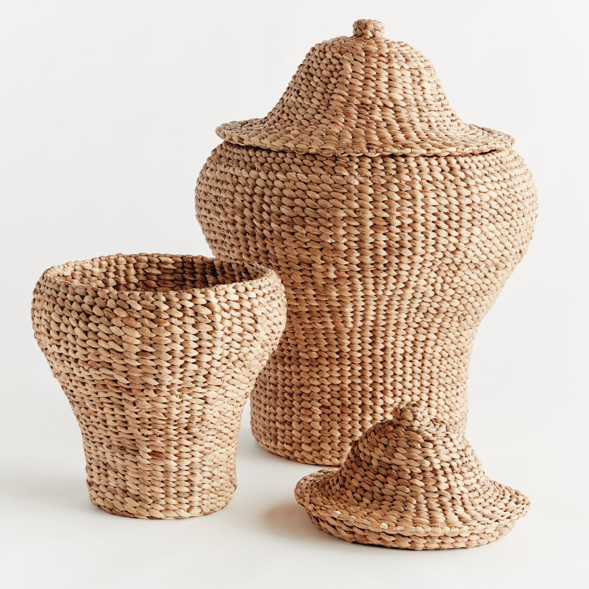 Water Hyacinth Ginger Jars, SET OF 2