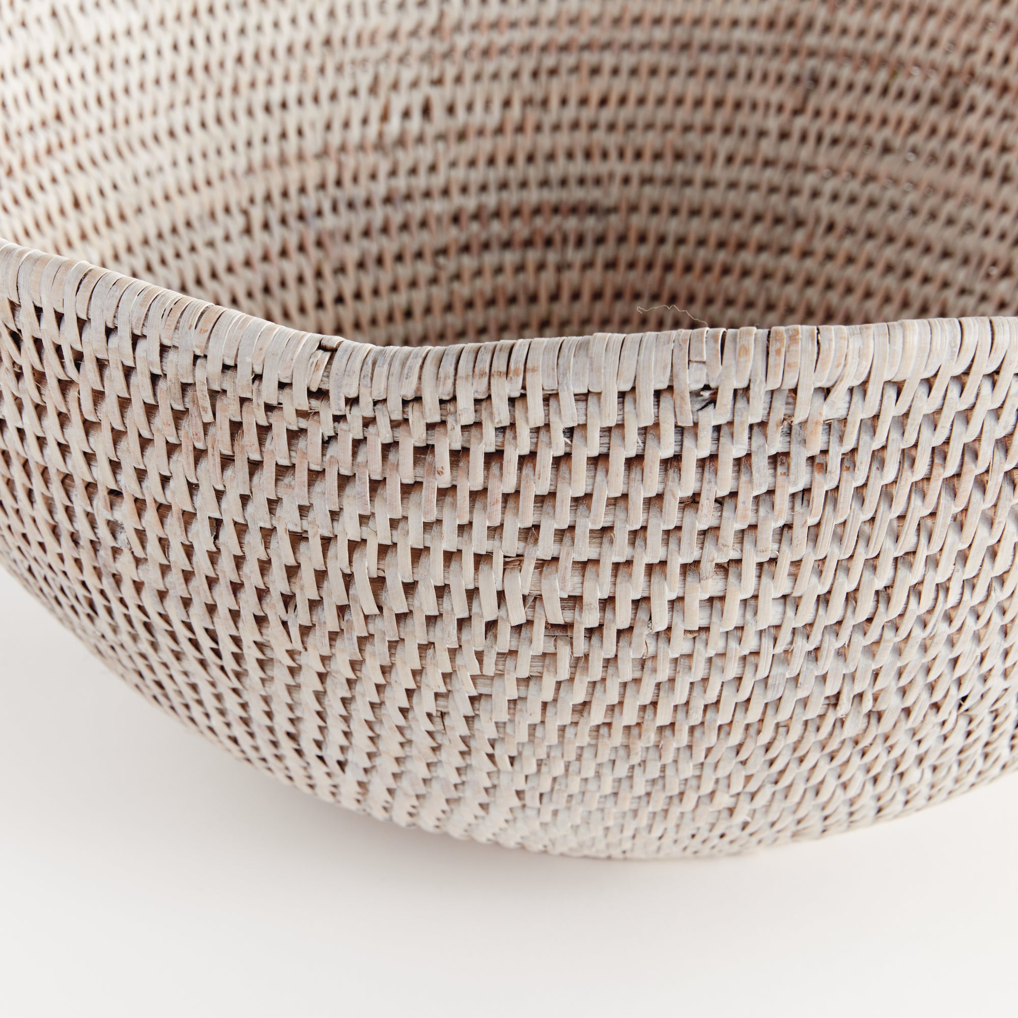 Burma Rattan Scalloped Edge Bowl - LARGE