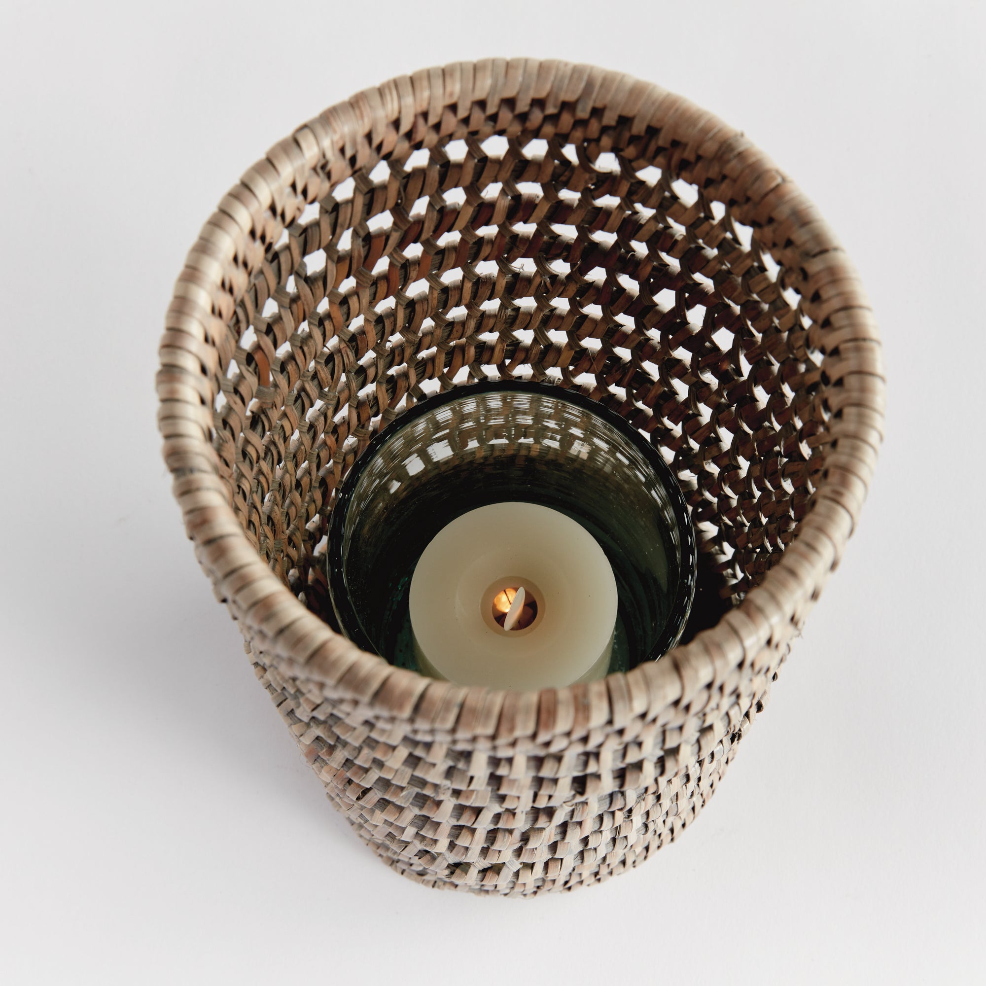 Burma Rattan Hurricane - SMALL, Gray Wash