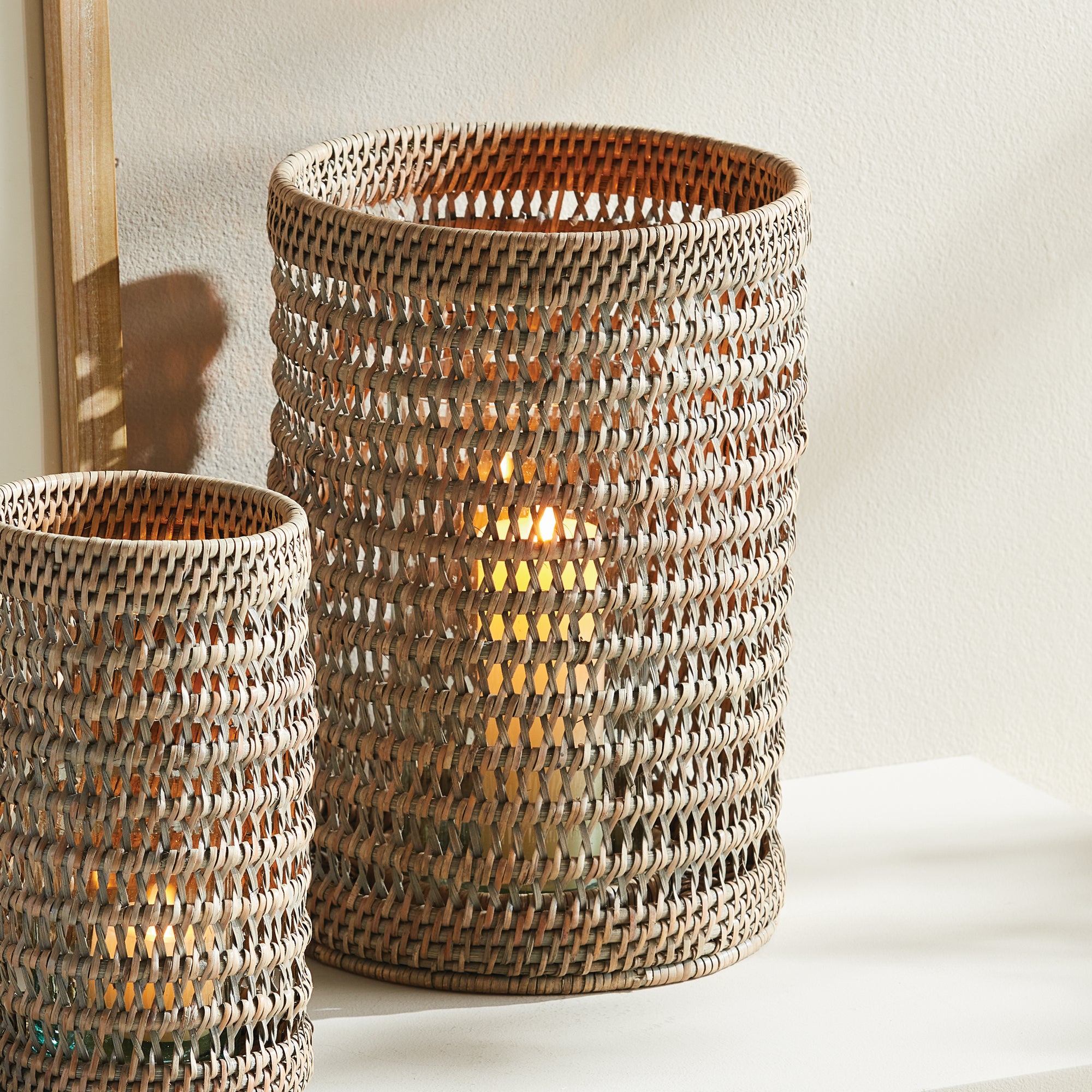 Burma Rattan Hurricane - LARGE, Warm Brown