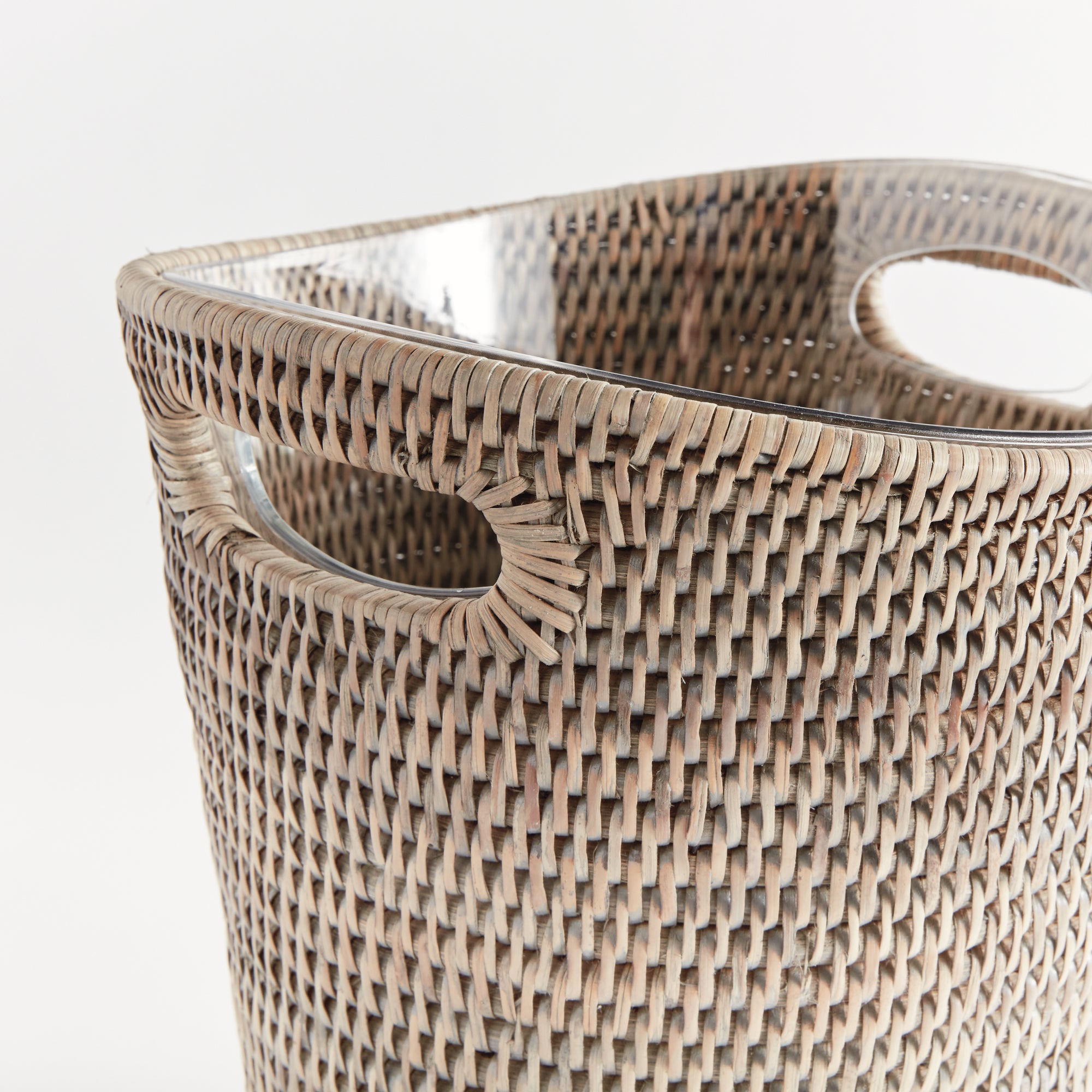 Burma Rattan Beverage Tub - Graywash | SMALL