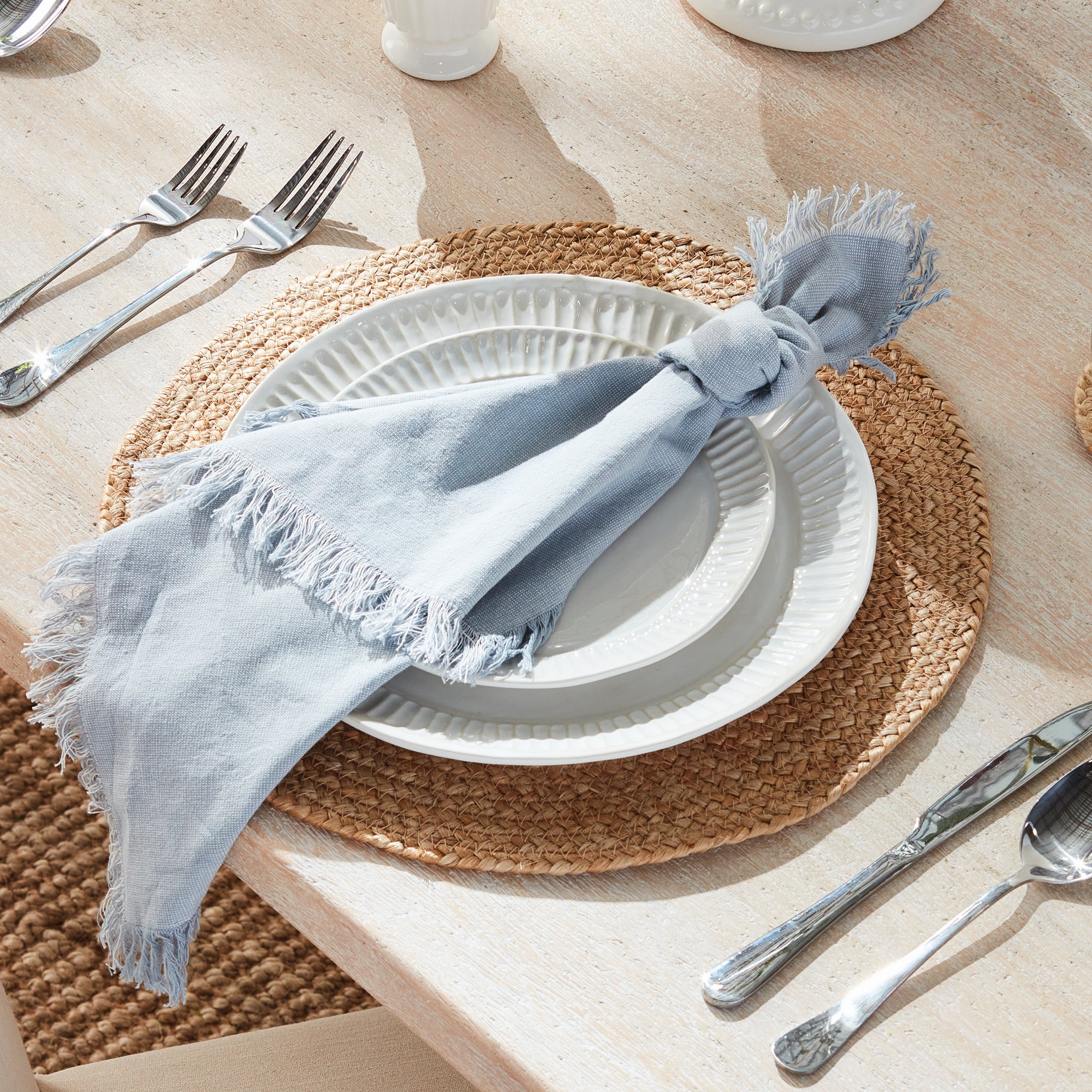 Aura Cotton Dinner Napkins - Set of 4 | Soft, Durable & Machine Washable