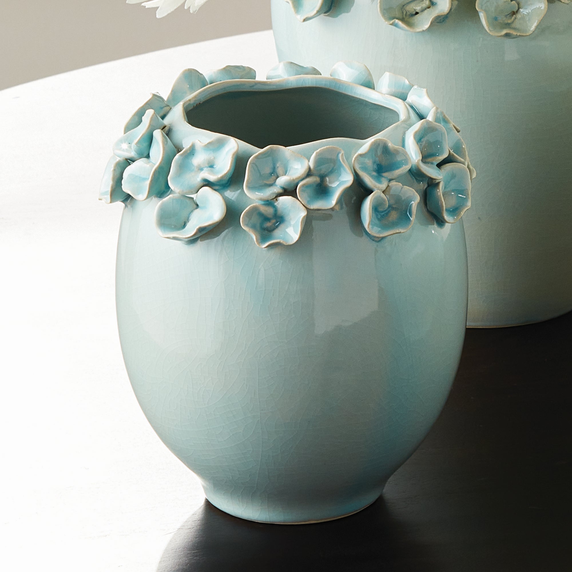 Petite Fleur Vase Short - Ice Blue