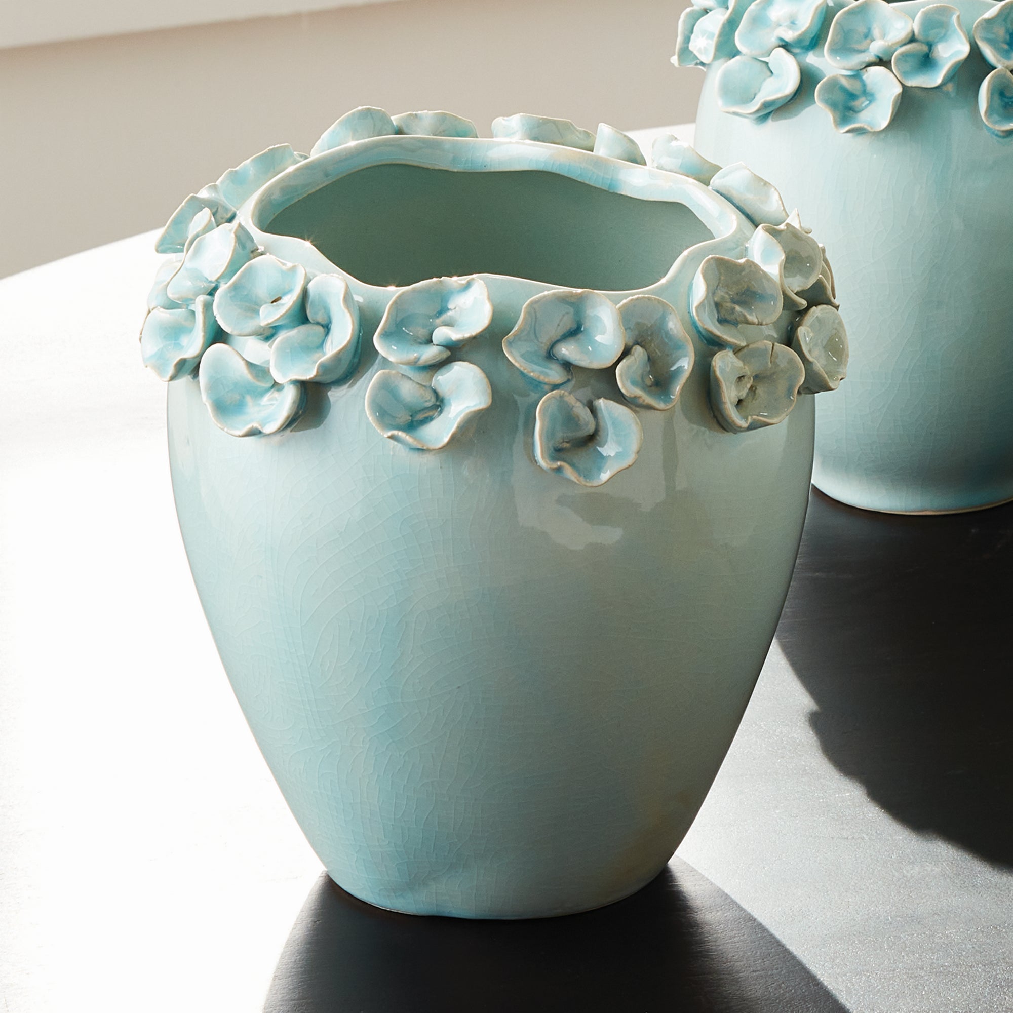 Petite Fleur Vase Tall - Ice Blue