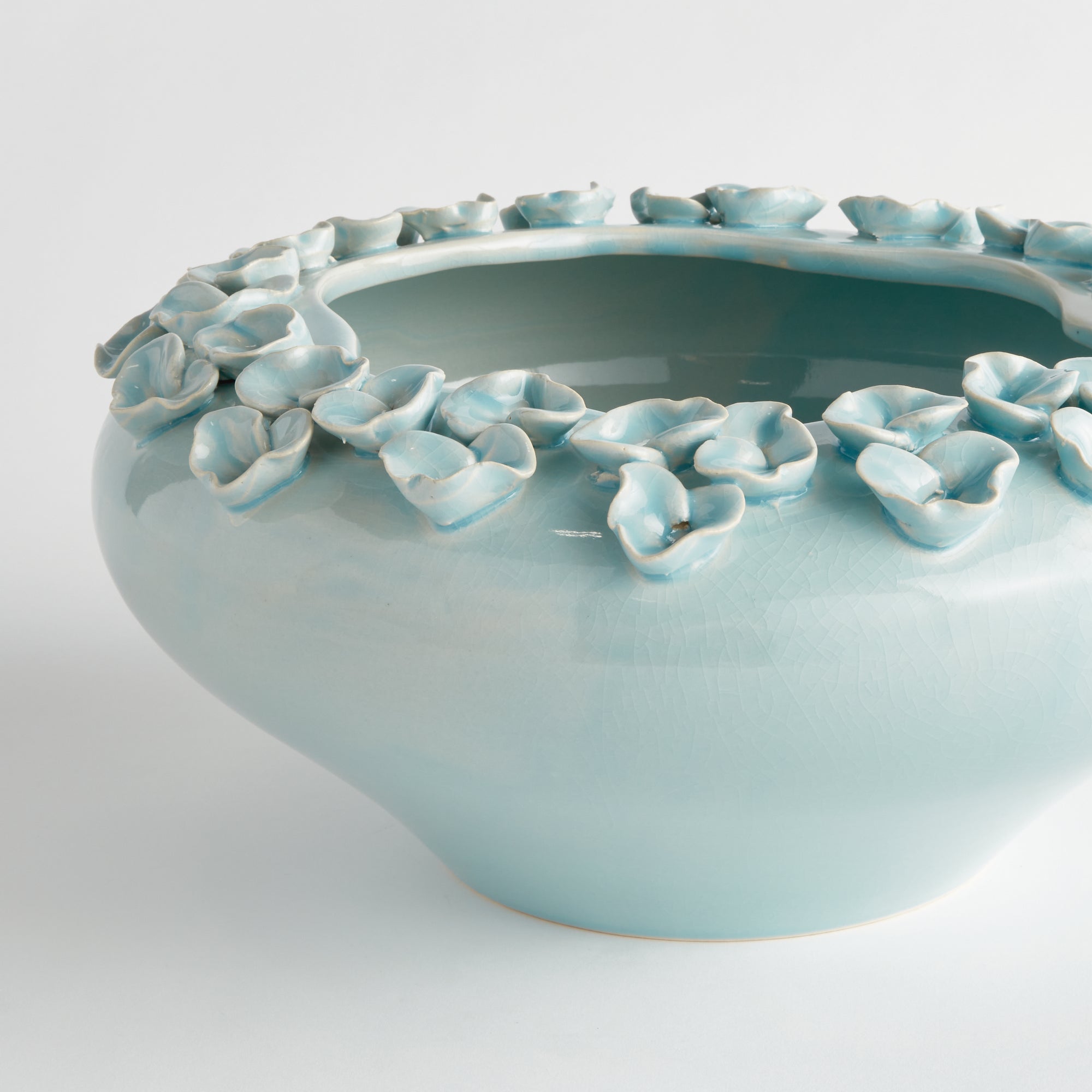 Petite Fleur Decorative Bowl - Ice Blue