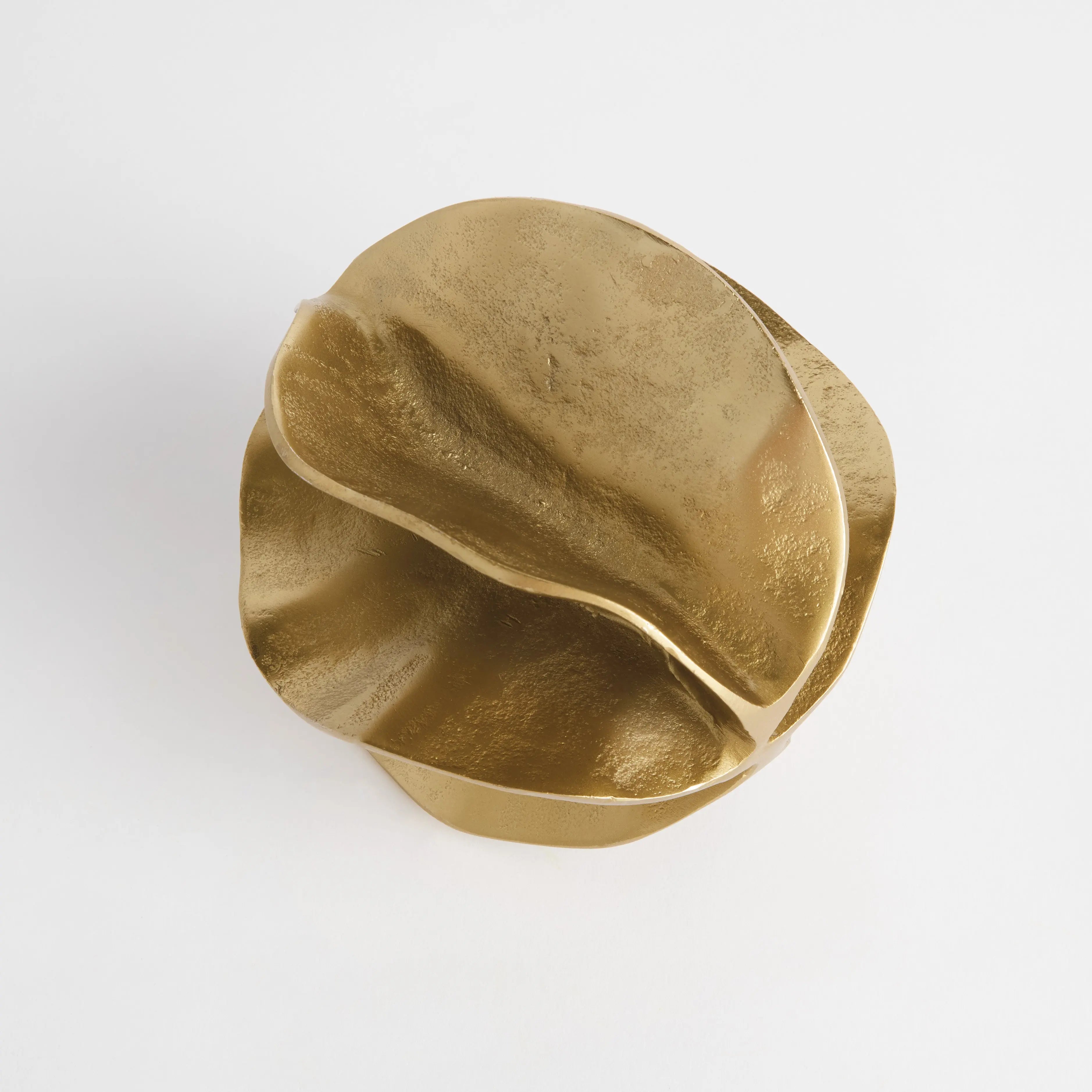 Devin Sculpture - Gold Cast Aluminum Organic Sculpture - Villa Decor & Design