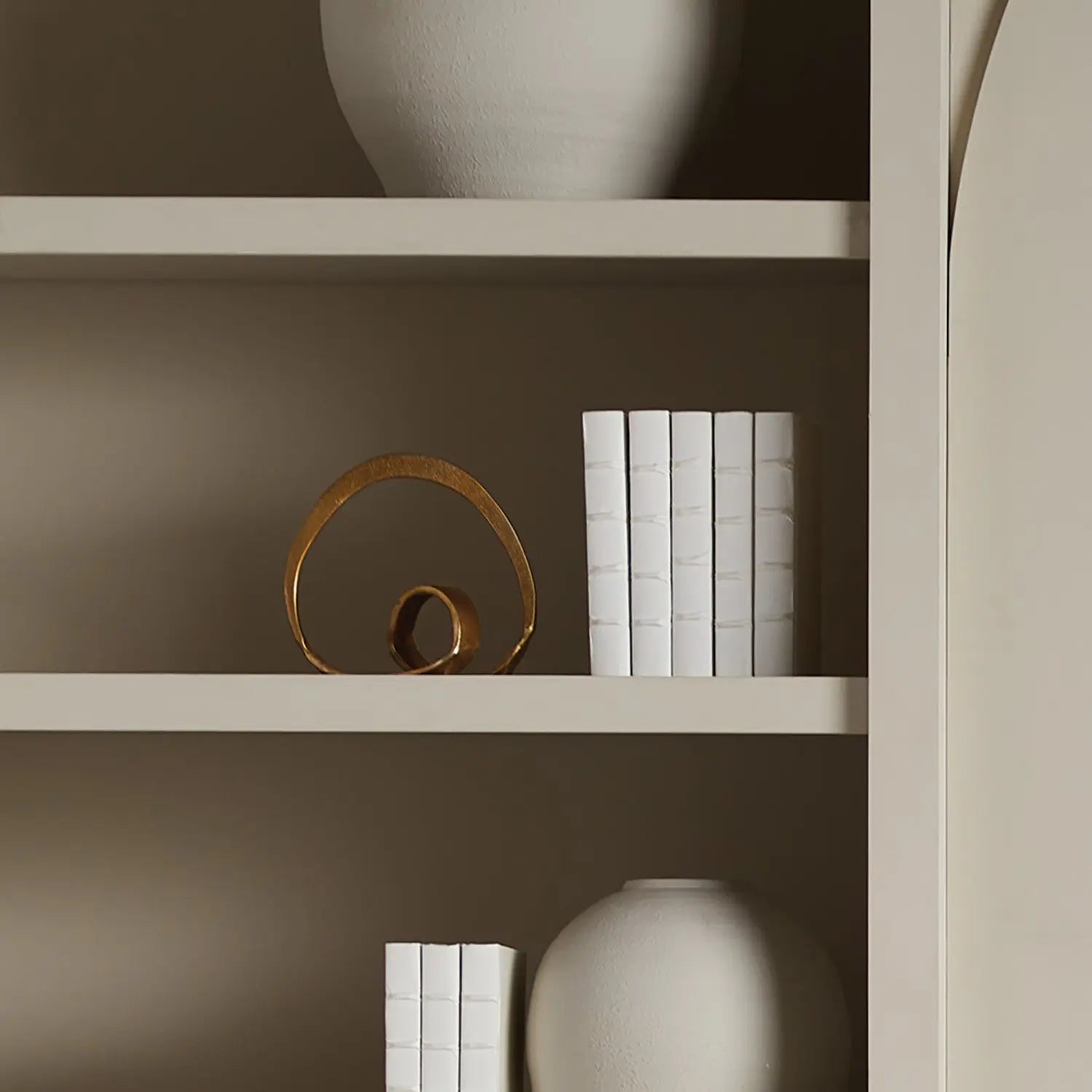 Beatrix Abstract Sculpture - Organic Cast Aluminum Accent (Gold or Black) - Villa Decor & Design