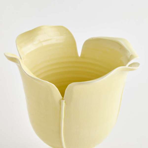 Petalo Vase - Handmade Italian Sculptural Petal Vase (White or Celadon)