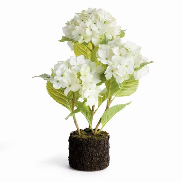 Hydrangea Drop-in - 18" Realistic Faux Hydrangea (White or Blue) - Villa Decor & Design
