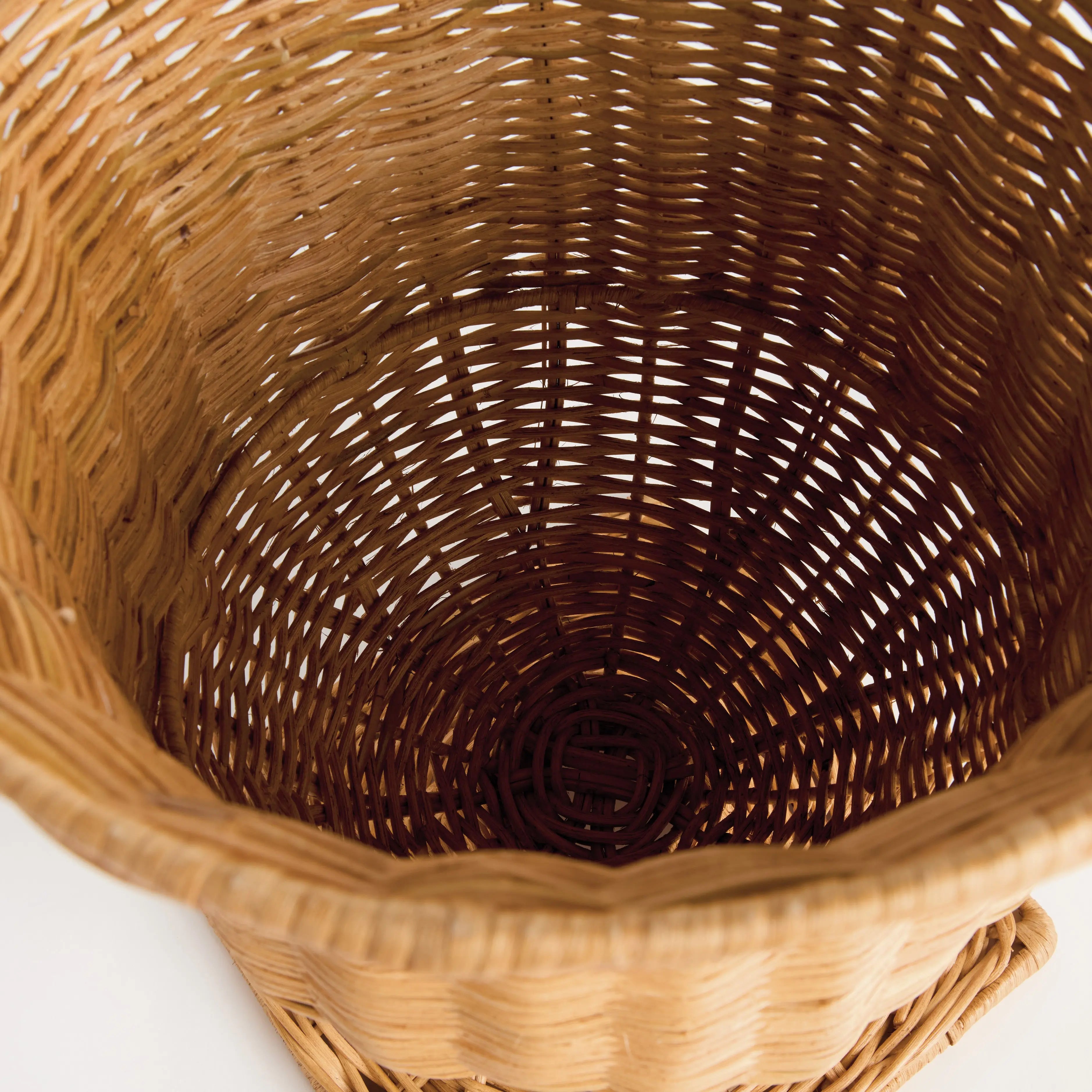 Chesapeake Rattan Footed Urn - 18" Narrow | Whitewash or Natural Vessel - Villa Decor & Design