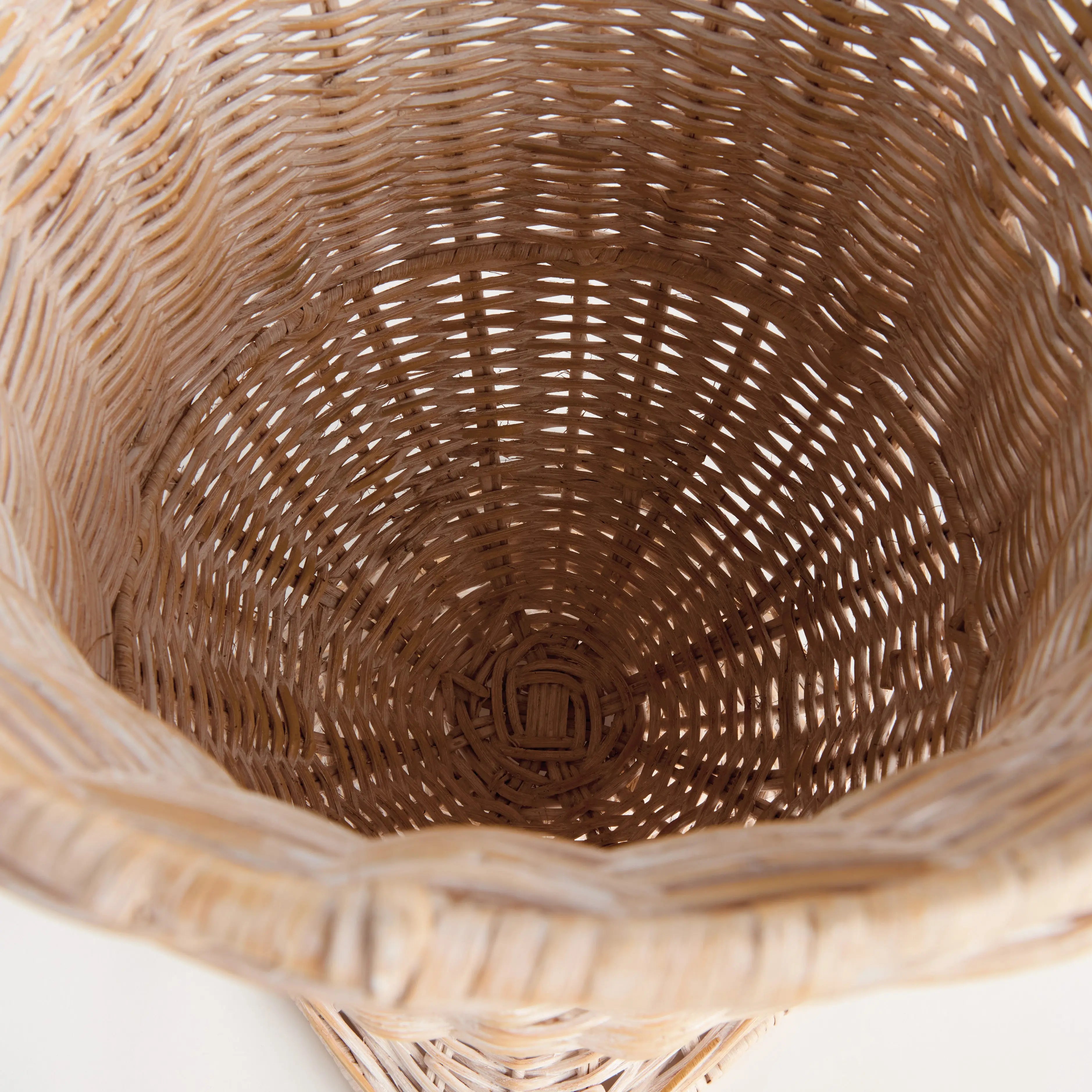 Chesapeake Rattan Footed Urn - 18" Narrow | Whitewash or Natural Vessel - Villa Decor & Design