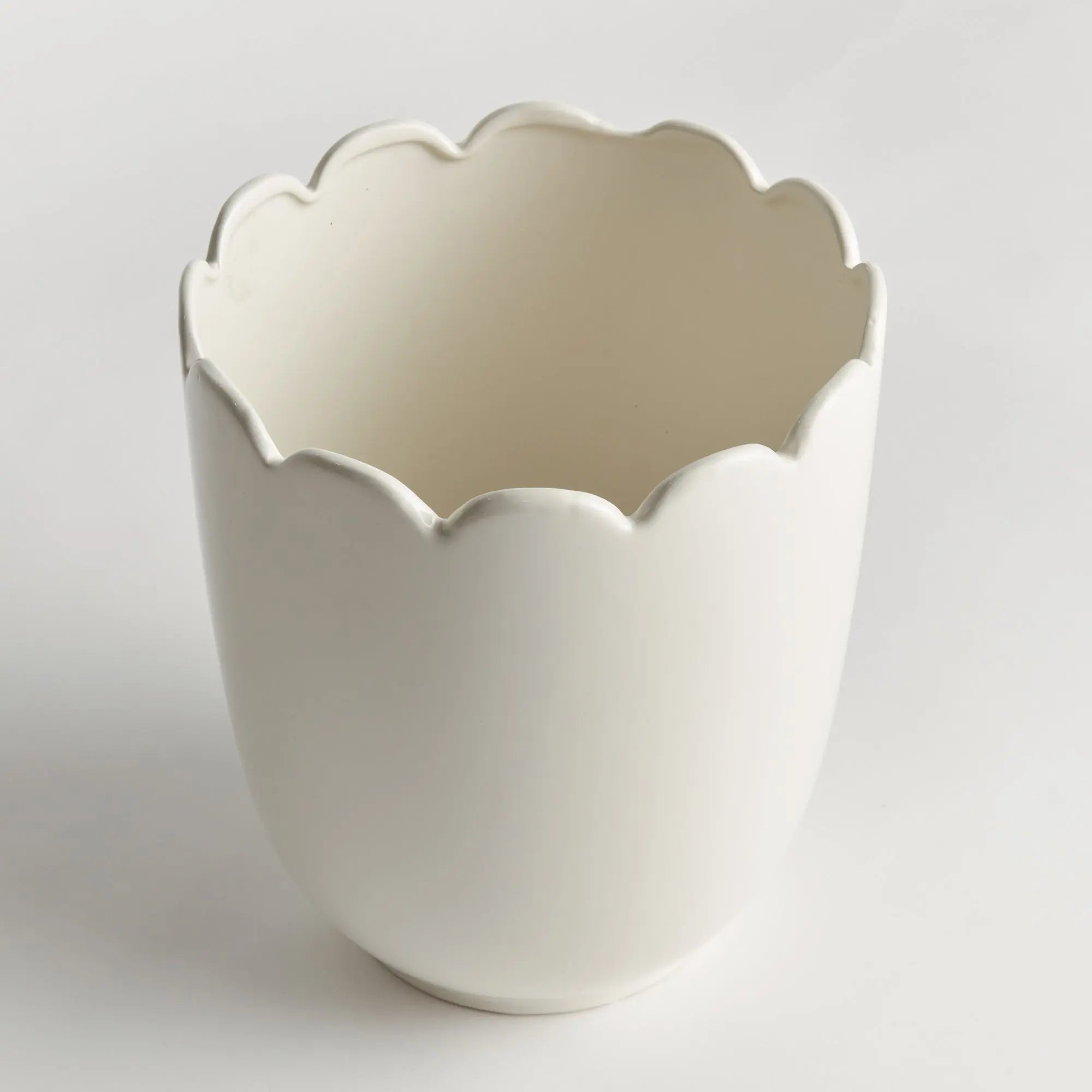 MIRABELLE SCALLOPED EDGE CACHEPOT Villa Decor & Design