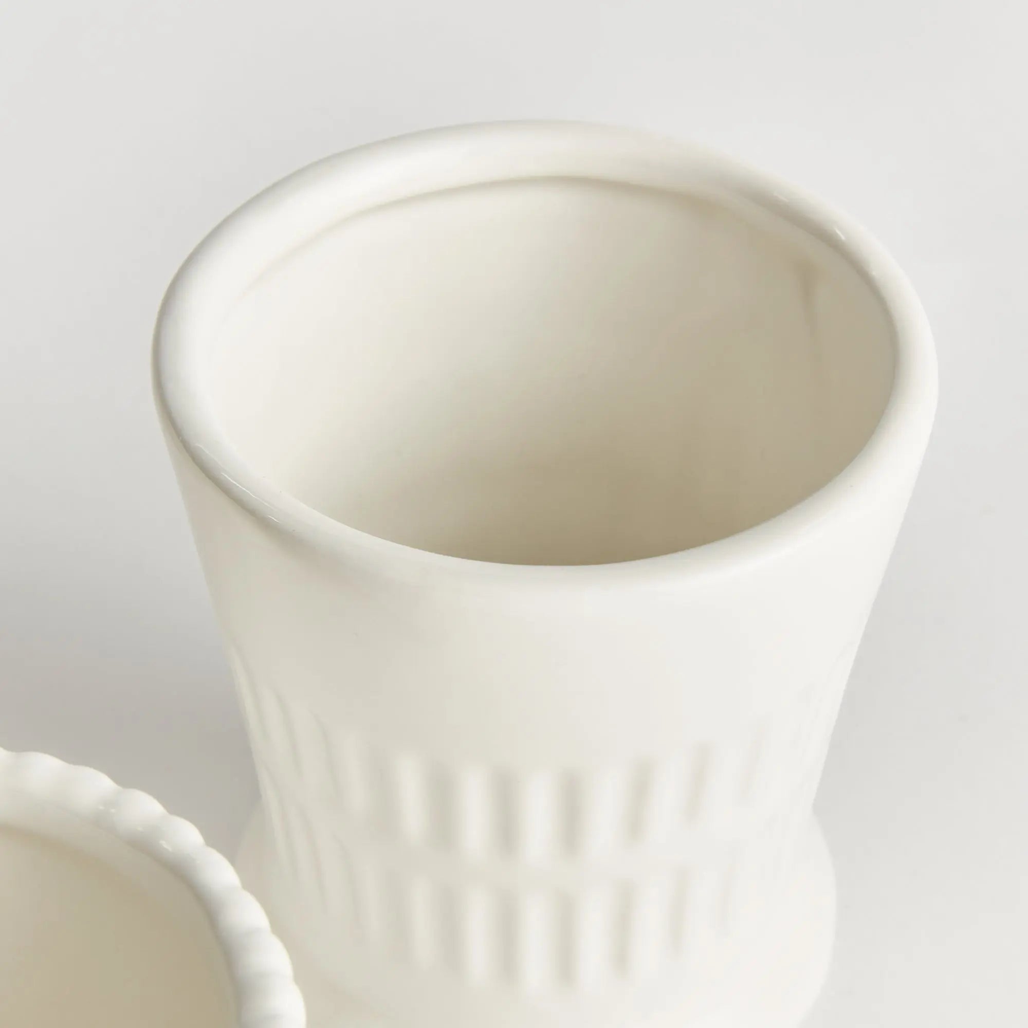 Mirabelle Mini Cachepots - Set of 6 Assorted Clay Vessels (White, Yellow, or Blue) - Villa Decor & Design