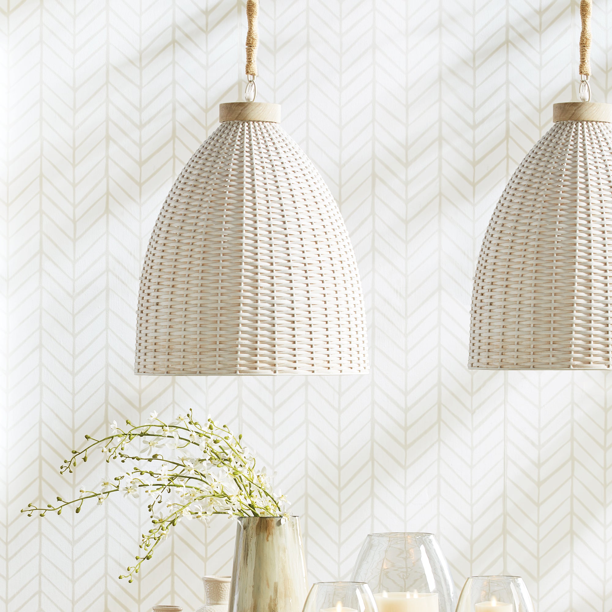 SALINAS PENDANT - Whitewash