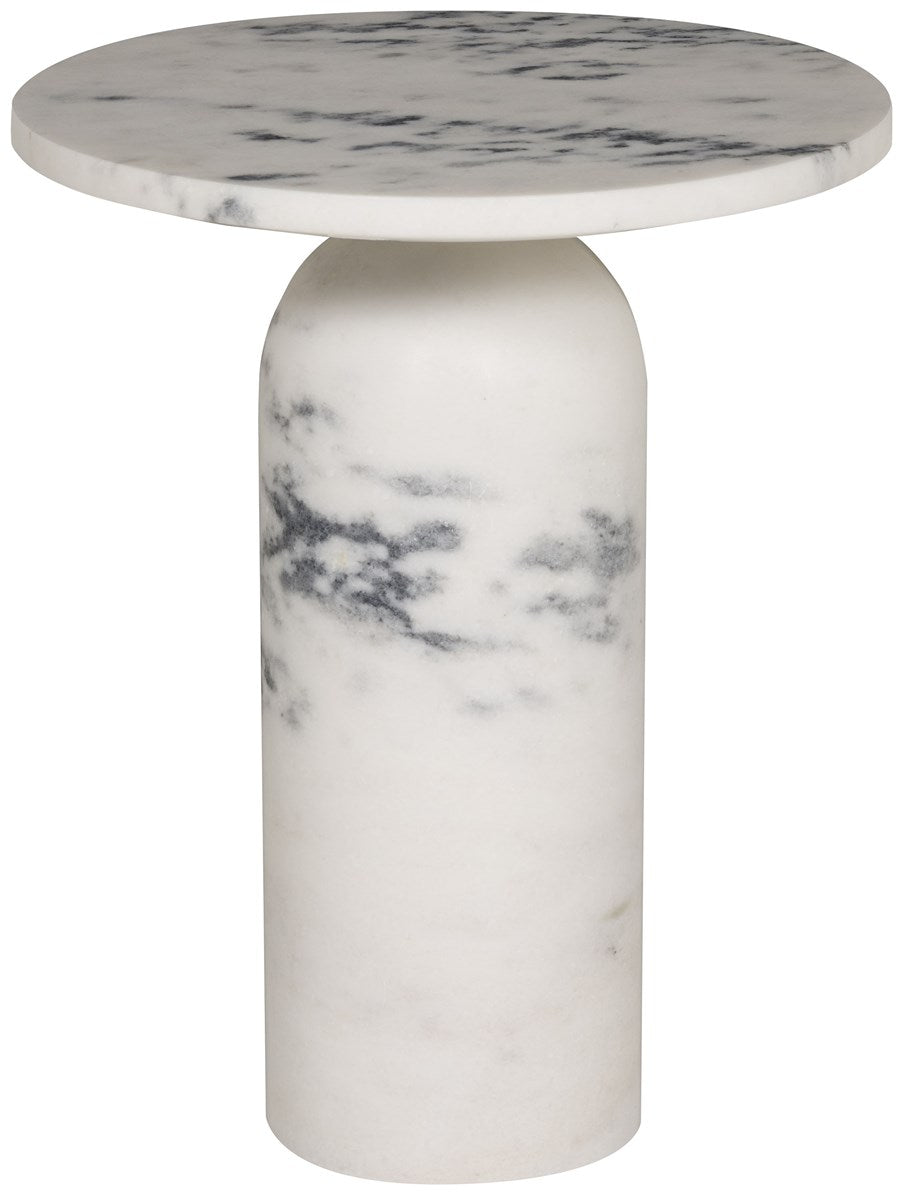 Canyon End Table - Modern Ambaji White Marble Accent Vanguard
