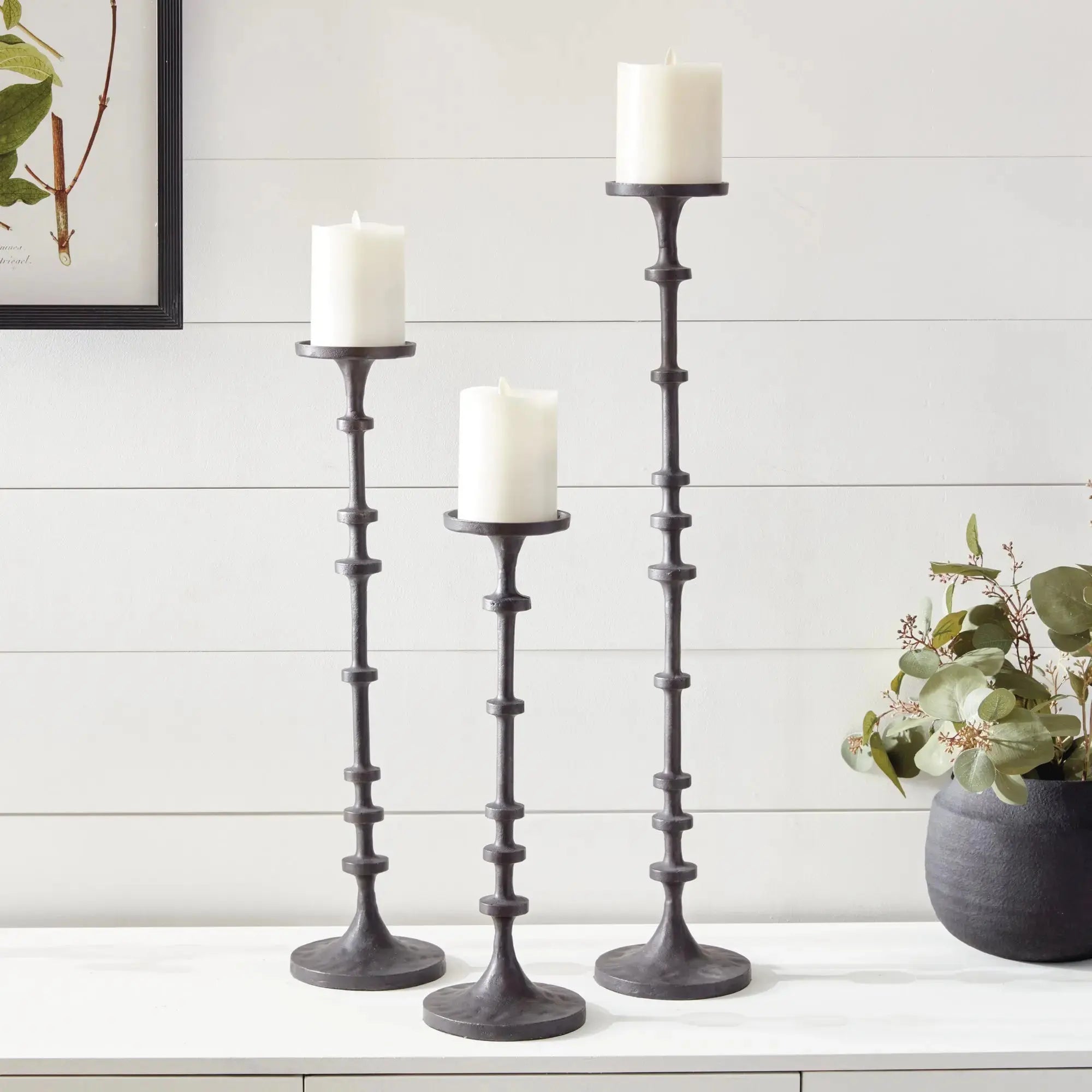 ABACUS CANDLE STANDS, SET OF 3 Villa Decor & Design