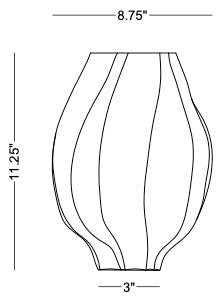 Callie Ceramic Vase - Sculptural Off-White Ridged Vessel (Small or Large) - Villa Decor & Design