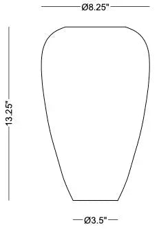 Callum Amber Glass Vase - 13" Dappled Earth Tone Decorative Vessel - Villa Decor & Design