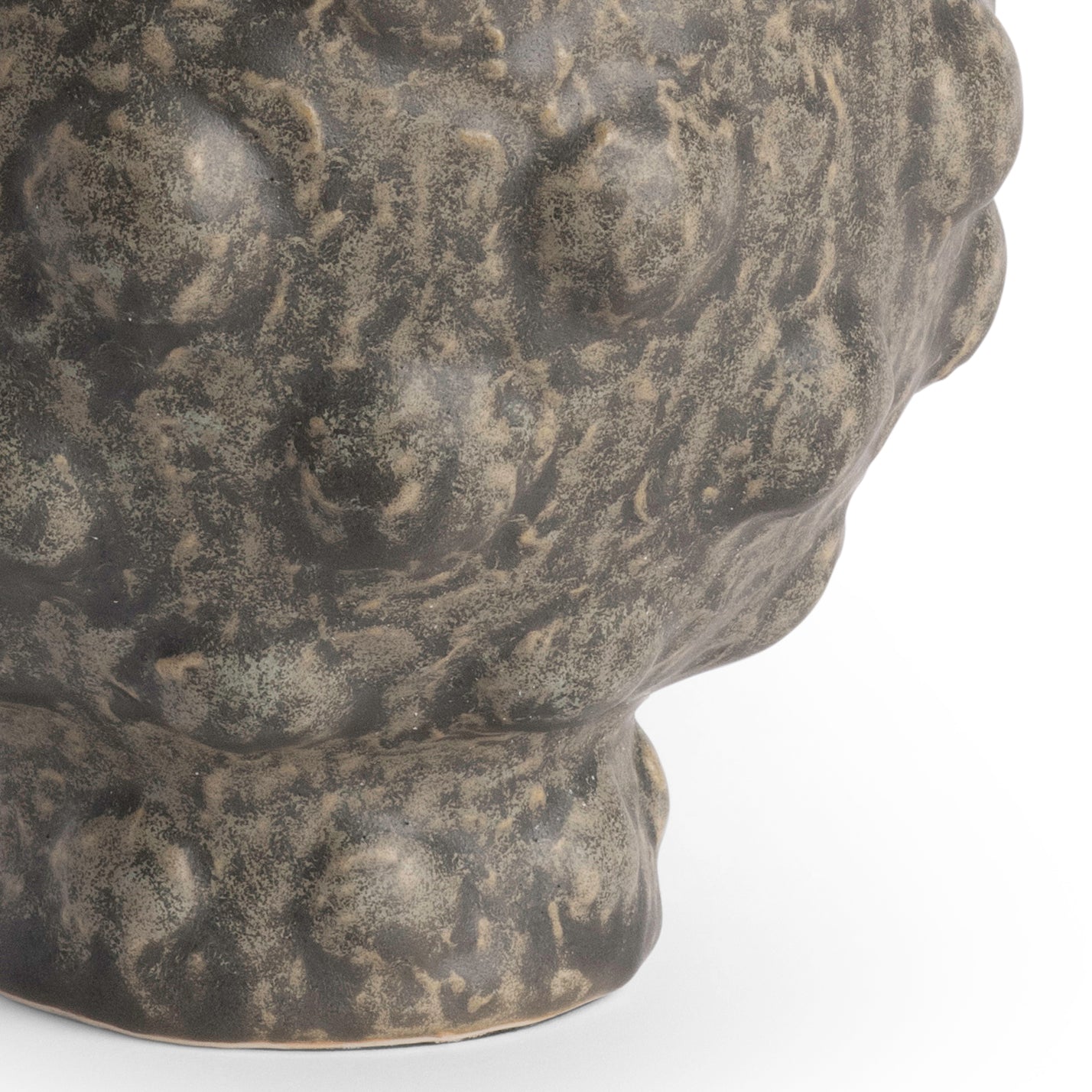 Tobias Sculptural Vase - 18" Weathered Gray & Brown Ceramic Statement Piece