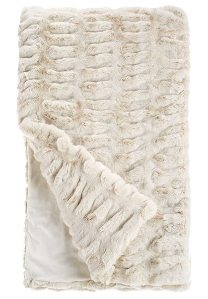 Ivory Mink Couture Collection Faux Fur Throw