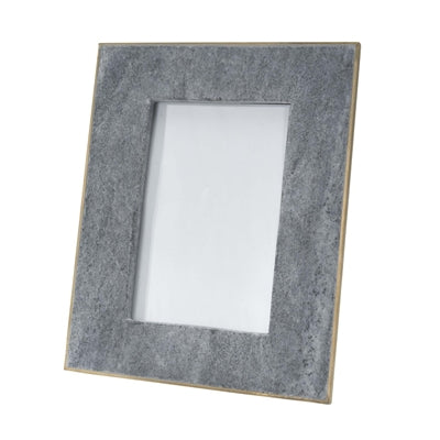 Black Marble Picture Frame with Brass  7" x 5"