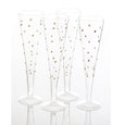 Gatsby Champagne Flute, Gold Dots