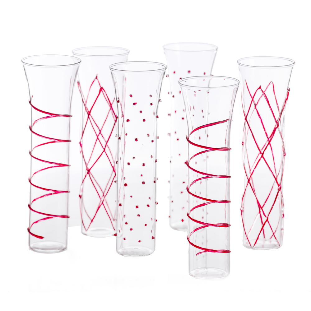 Razzle Dazzle Stemless Glass Flutes