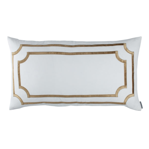 SoHo King Pillow with Straw Velvet Trim - Villa Decor Design & Style - 1