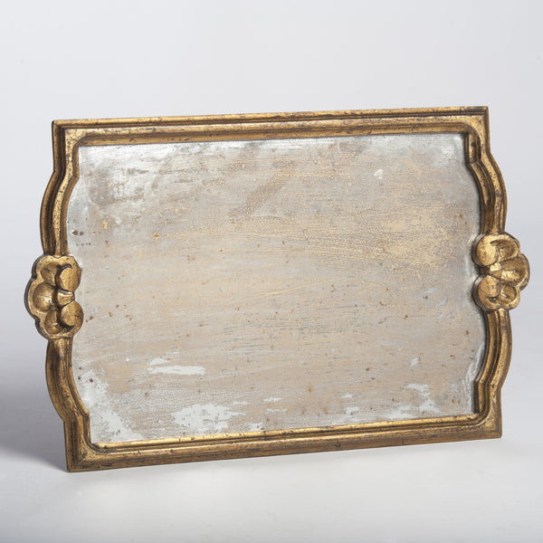 Gold Vendome Tray with Antiqued Mirror - Villa Decor Design & Style